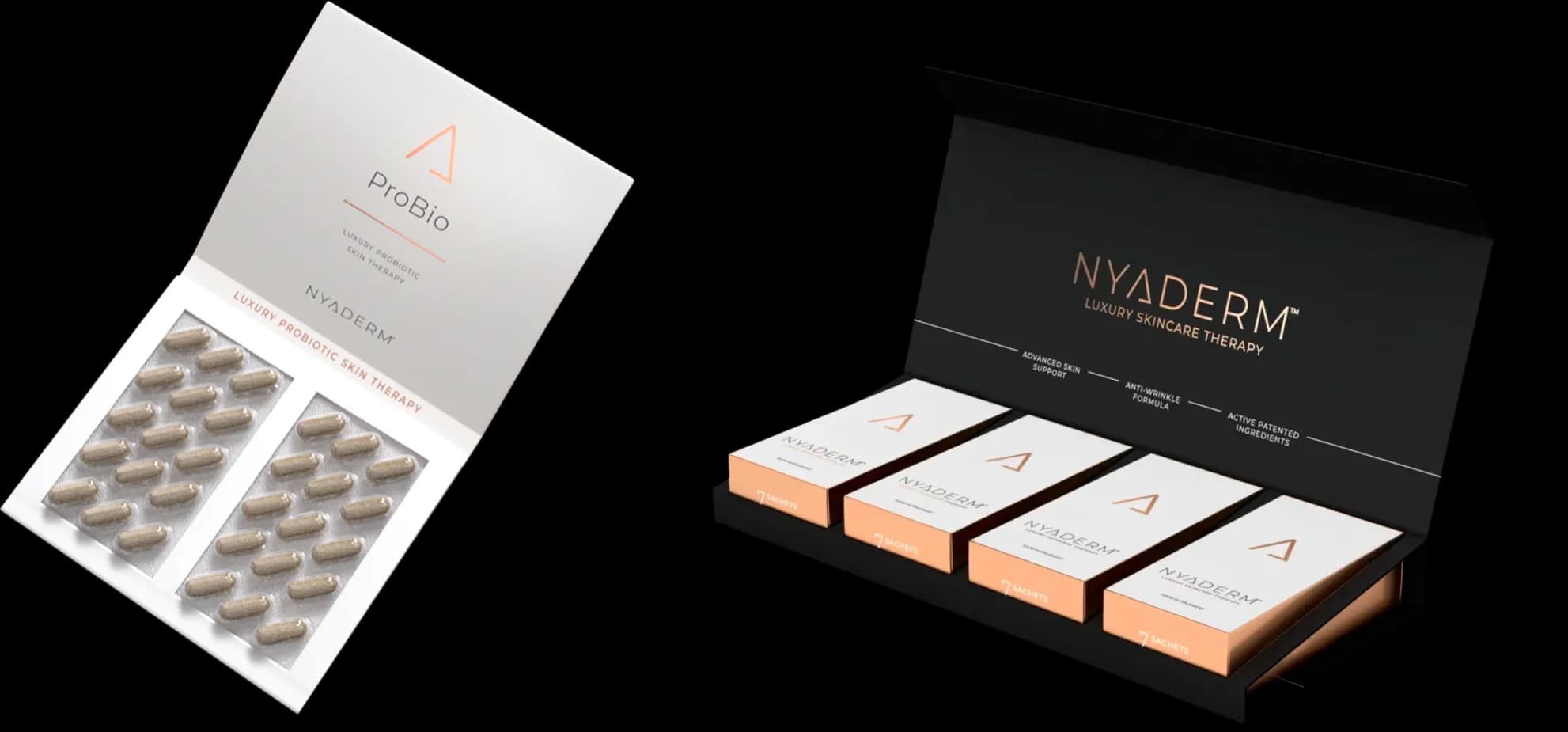 Výhody společného užívání NYADERM® PROBIO A NYADERM® ANTI-AGING DRINK