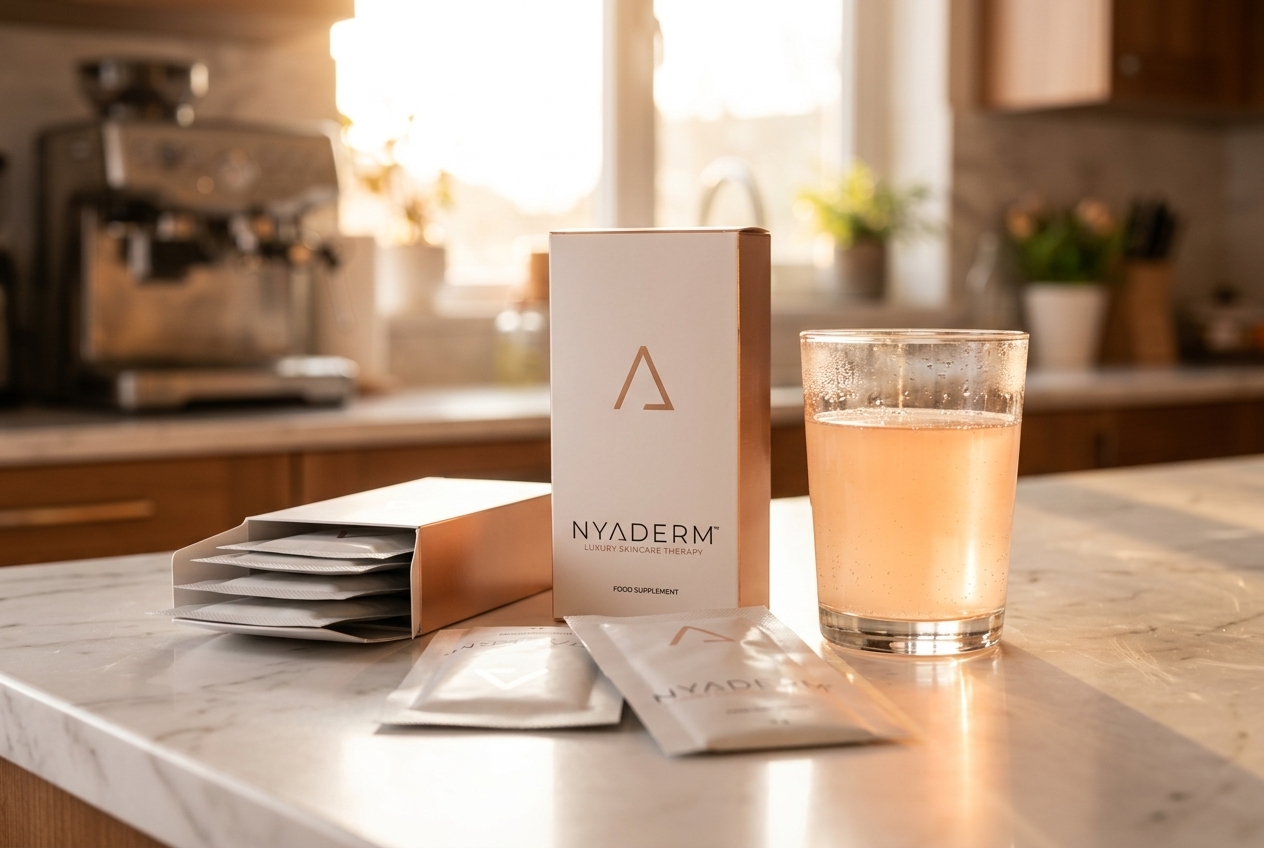 Anti-aging Drink se sklenicí